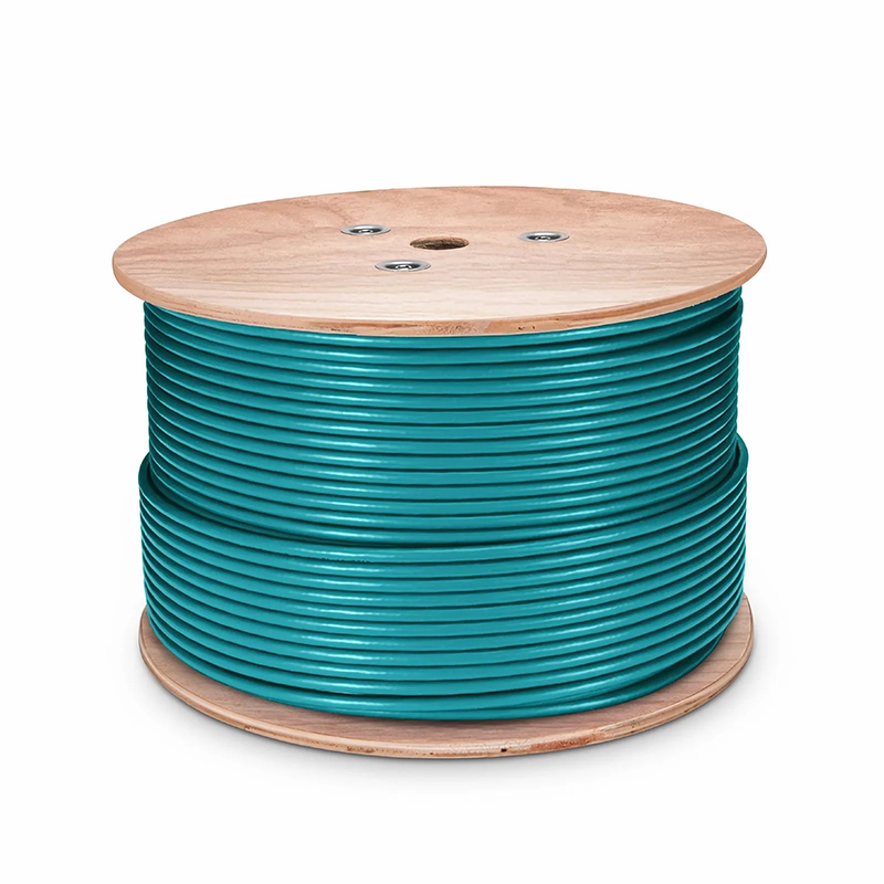 Cat6a Industrial Ethernet Bulk Cable, 1000ft (305m), 26AWG Stranded Pure Bare Copper Wire, 750MHz, Shielded (S/FTP), PUR, with Reel