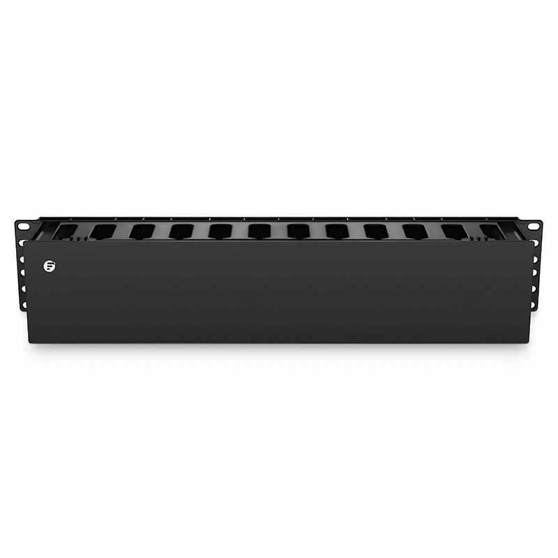 Horizontal Single Sided Manager, 2RU, Finger Duct with Cover, 3.43 in. Depth