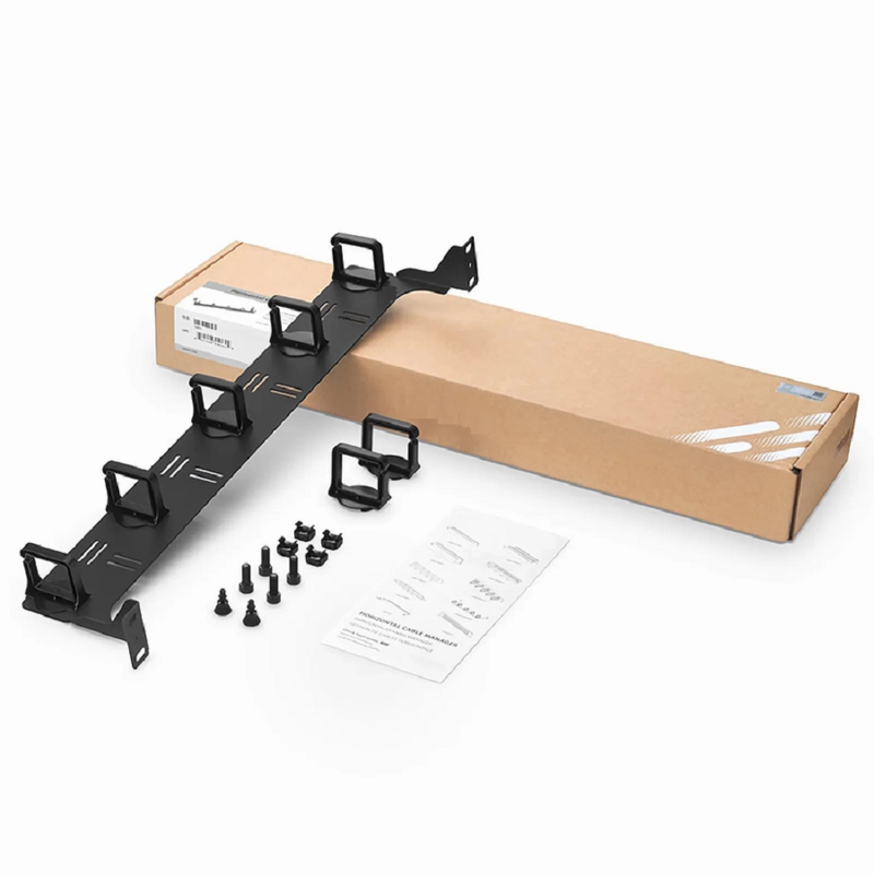 Horizontal Single Sided Cable Manager for 19 in. Rack or Cabinet, 0RU, 5 Snap-in D-Rings, 4.29 in. Depth