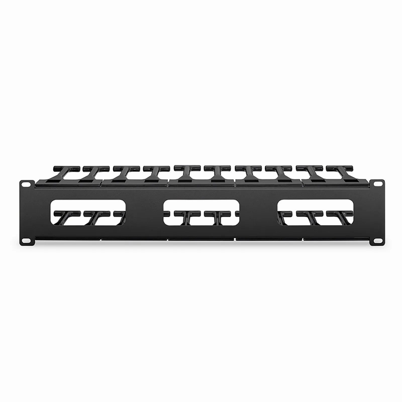 Horizontal Single Sided High Capacity Cable Manager, 2RU, Finger Duct with Cover, 4.56 in. Depth