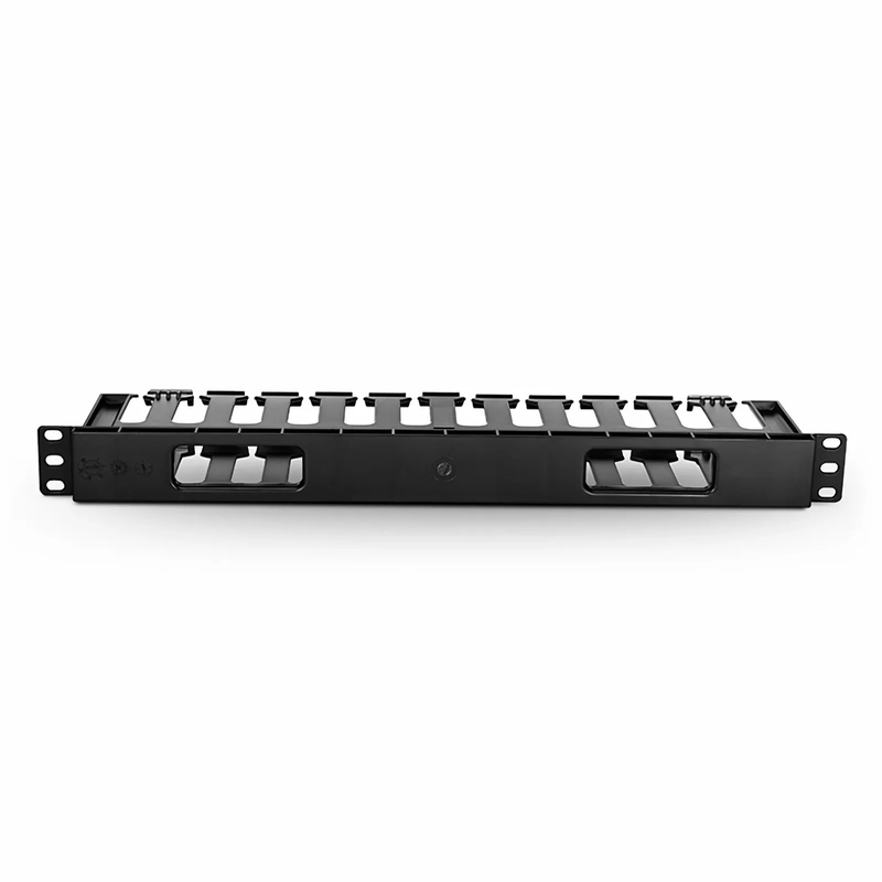 Horizontal Single Sided Manager, 1RU, Finger Duct with Cover, 3.43 in. Depth