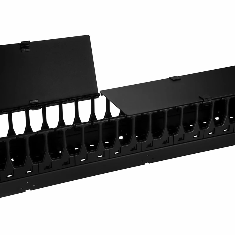 Vertical Single Sided Steel Cable Manager, 45RU, Bend Radius Finger, 5.5 in. Wide