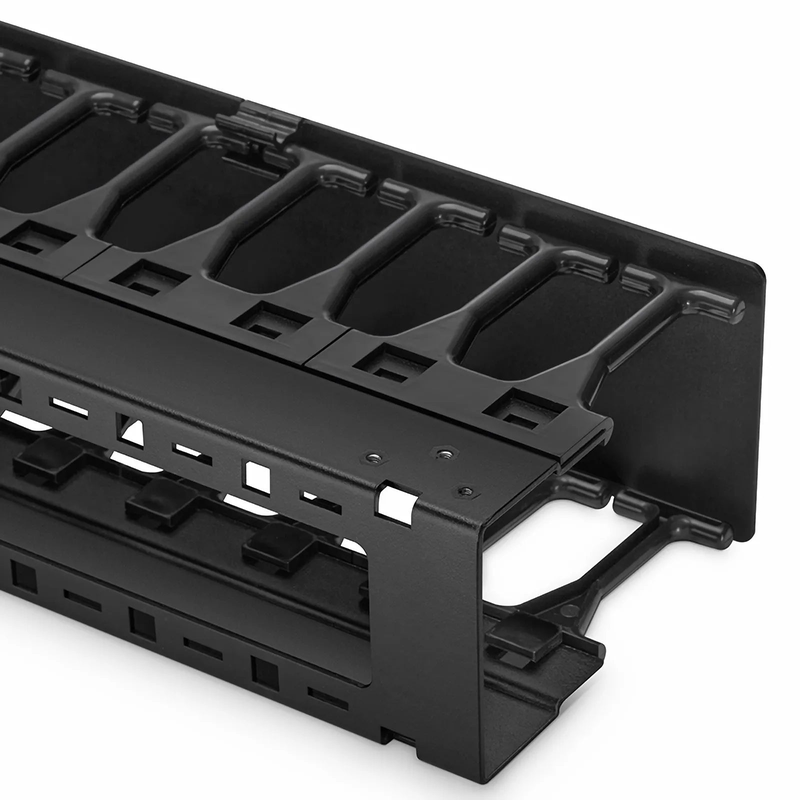 Vertical Single Sided Cable Manager, 42RU, Bend Radius Finger, 3.5 in. Wide