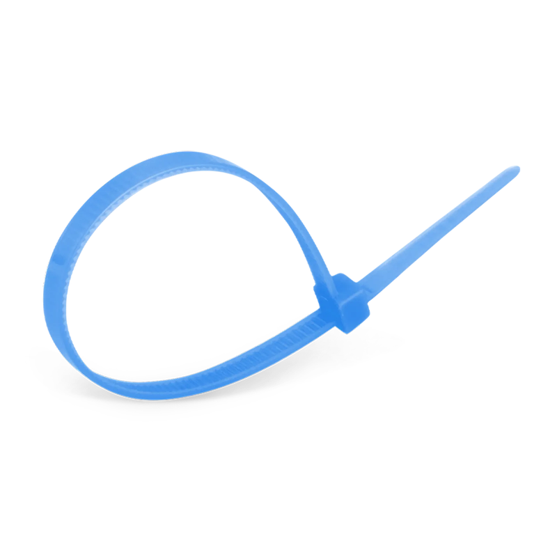 100Pcs/Pack 6in.L x 0.15in.W Self-Locking Nylon Cable Ties, Blue