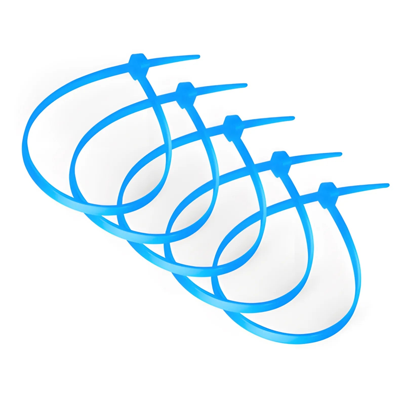 100-Pack 4in.L x 0.1in.W Self-Locking Nylon Cable Ties, Blue