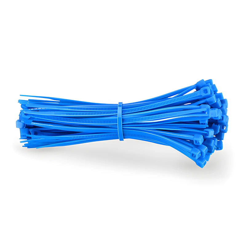 100-Pack 4in.L x 0.1in.W Self-Locking Nylon Cable Ties, Blue