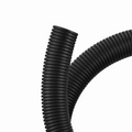 10m (33ft) Black Flame Retardant Polypropylene Convoluted Tubing, 23mm Inside Diameter