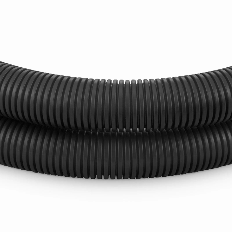 10m (33ft) Black Flame Retardant Polypropylene Convoluted Tubing, 23mm Inside Diameter