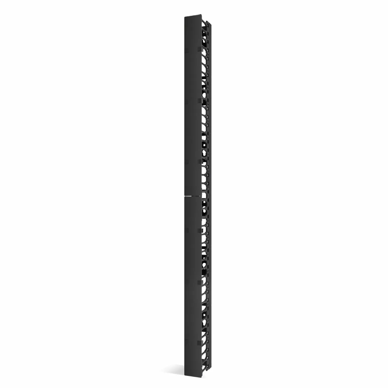Vertical Single Sided Cable Manager, 42RU, Bend Radius Finger, 3.5 in. Wide
