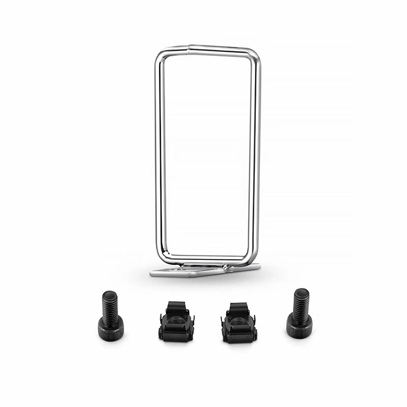 1U 1.6'' Single D-ring Vertical Cable Manager with M6 Model Screws and Nuts