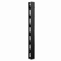 Vertical Single Sided Steel Cable Manager, 45RU, Bend Radius Finger, 5.5 in. Wide