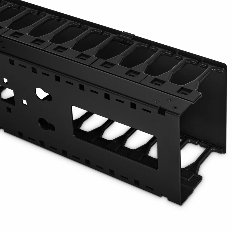 Vertical Single Sided Steel Cable Manager, 45RU, Bend Radius Finger, 5.5 in. Wide