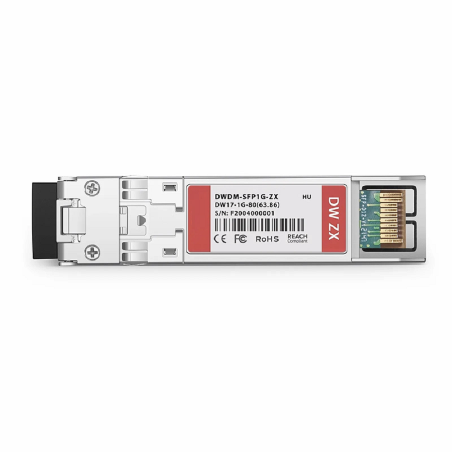 HW C17 DWDM-SFP1G-63.86-80 Compatible SFP 1000BASE-DWDM 1563.86nm 100GHz 80km DOM Duplex LC/UPC SMF Optical Transceiver Module for Transmission