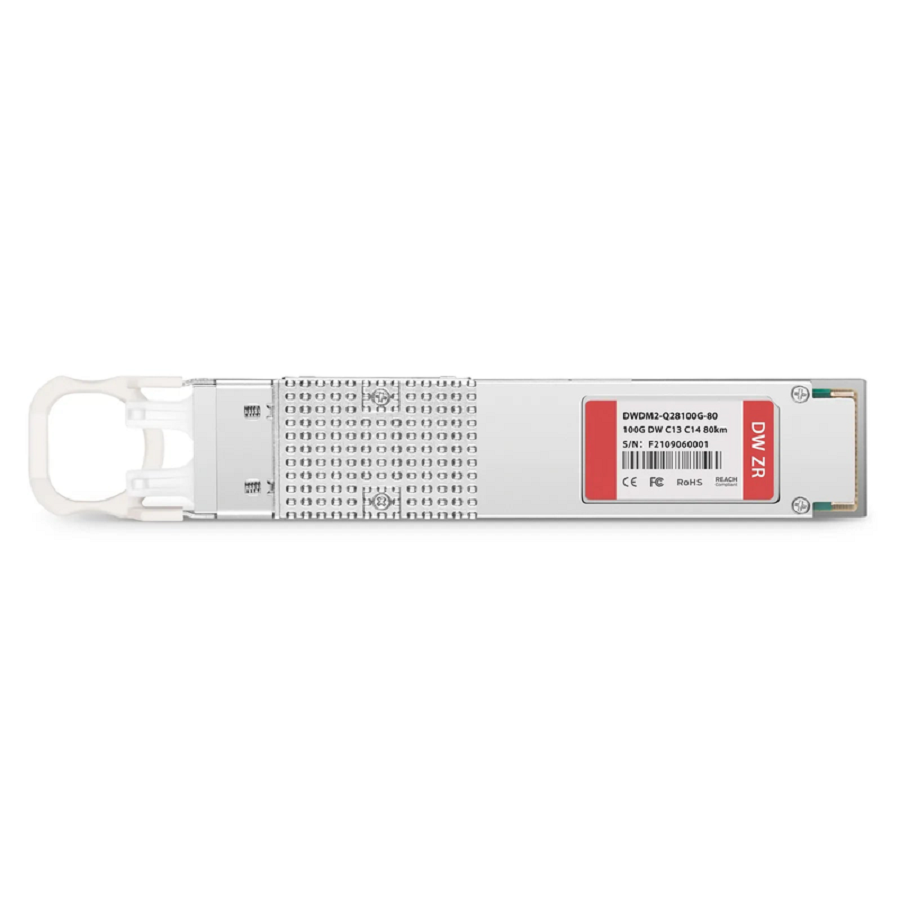 Cisco C49 C50 Compatible QSFP28 100G DWDM PAM4 80km (Require EDFA and TDCM) DOM Duplex CS/UPC SMF Optical Transceiver Module for Transmission
