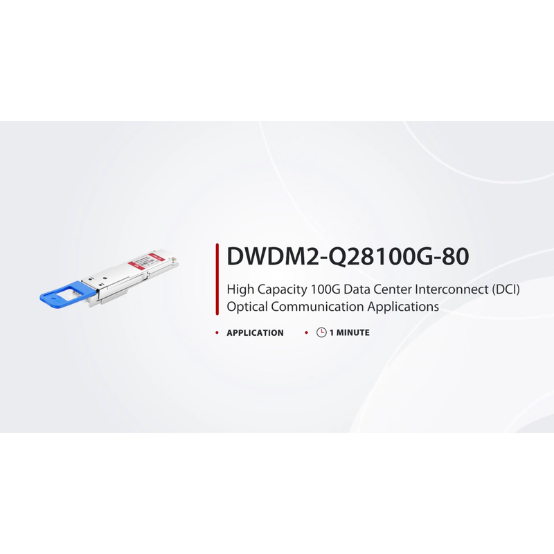 Cisco C57 C58 Compatible QSFP28 100G DWDM PAM4 80km (Require EDFA and TDCM) DOM Duplex CS/UPC SMF Optical Transceiver Module for Transmission