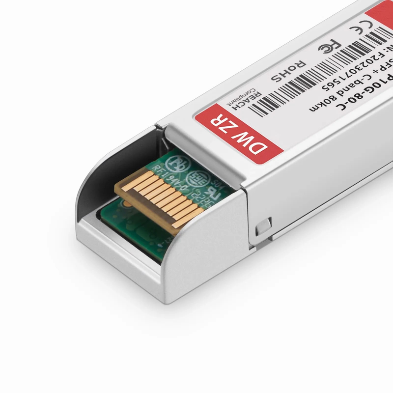 Cisco DWDM-SFP10G-C Compatible SFP+ 10G DWDM C-band Tunable 96Chs 50GHz 80km DOM Duplex LC/UPC SMF Optical Transceiver Module for Transmission