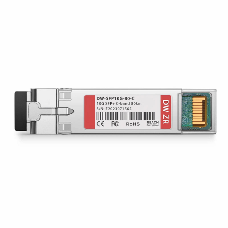 Dell SFP-10G-T-DWDM Compatible SFP+ 10G DWDM C-band Tunable 96Chs 50GHz 80km DOM Duplex LC/UPC SMF Optical Transceiver Module for Transmission