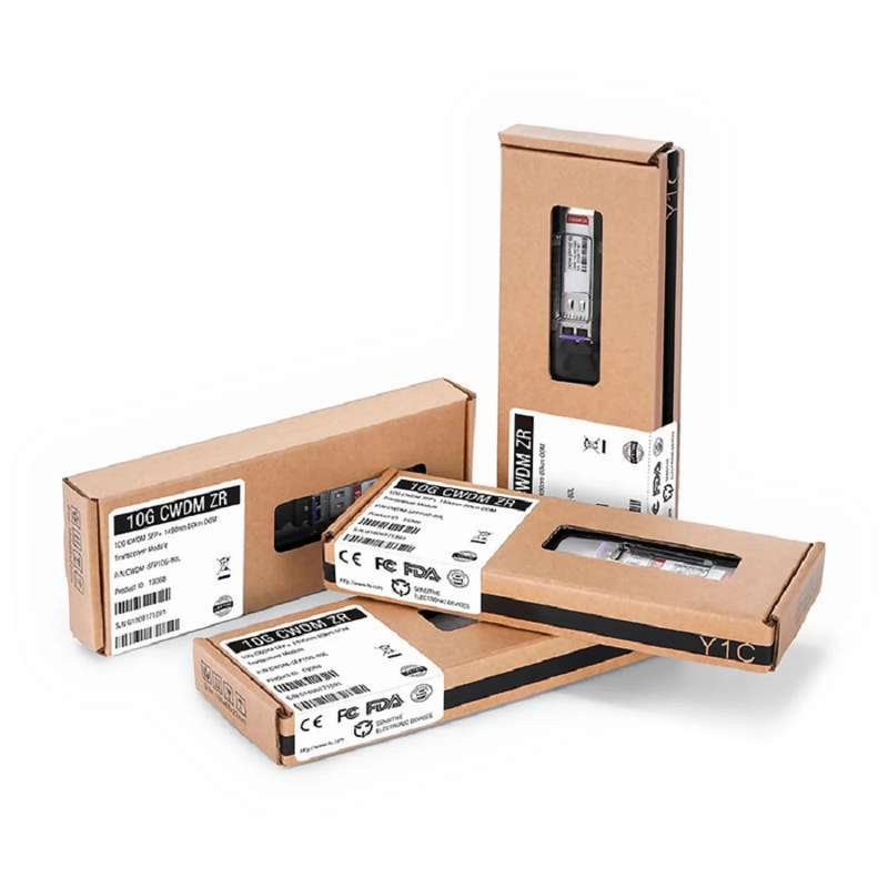 Broadcom Compatible SFP+ 10G CWDM 1470nm 80km DOM Duplex LC/UPC SMF Optical Transceiver Module for Transmission