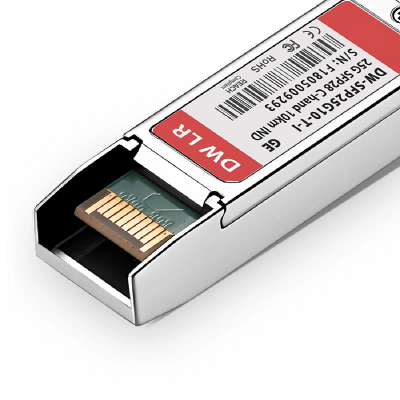 Dell Compatible SFP28 25G DWDM C-band Tunable 40Chs 100GHz 10km DOM Duplex LC/UPC SMF Optical Transceiver Module for Transmission (Industrial)
