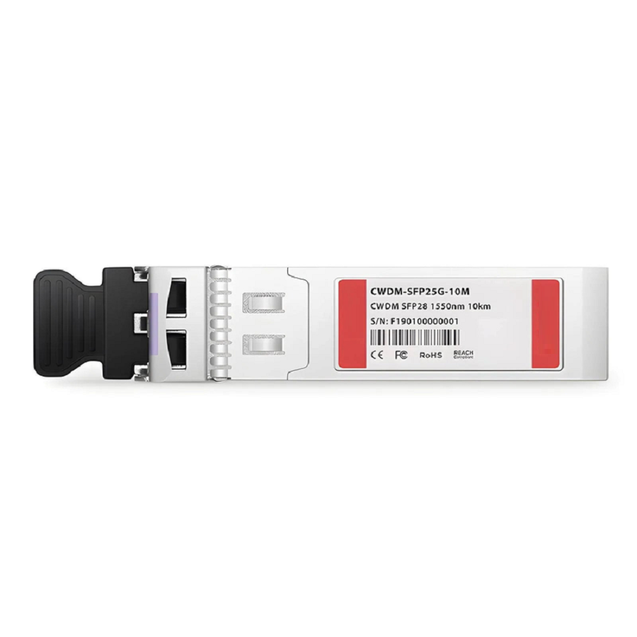 Cisco CWDM-SFP25G-1550-10 Compatible SFP28 25G CWDM 1550nm 10km DOM Duplex LC/UPC SMF Optical Transceiver Module for Transmission