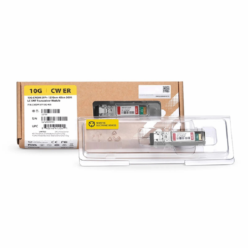 Cisco CWDM-SFP10G-1350 Compatible SFP+ 10G CWDM 1350nm 40km DOM Duplex LC/UPC SMF Optical Transceiver Module for Transmission