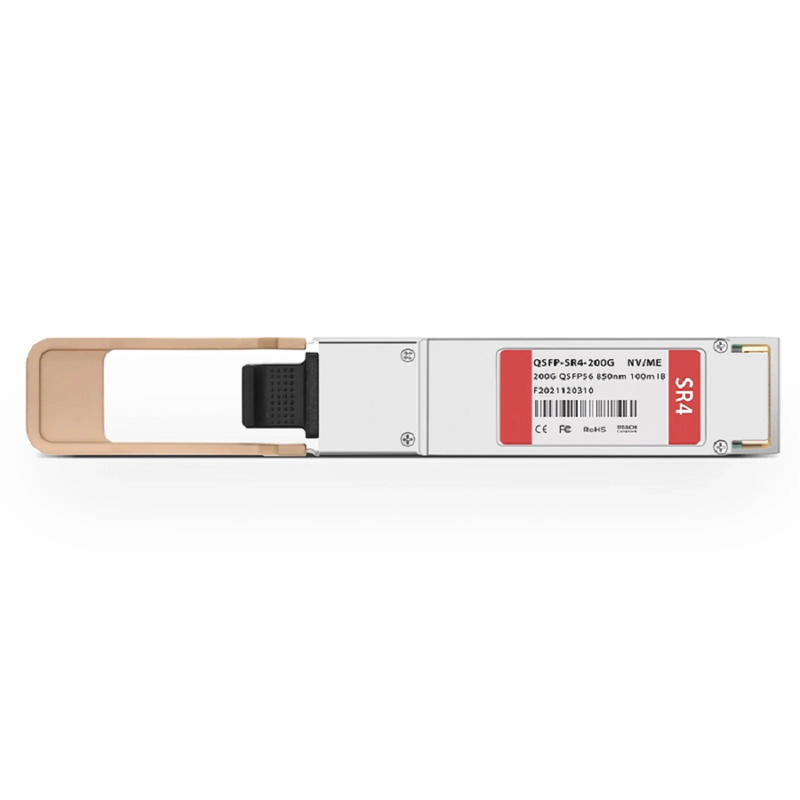 NVIDIA/Mellanox MMA1T00-HS Compatible 200GBASE-SR4 QSFP56 4 x 50G PAM4 850nm 100m DOM MPO-12/UPC MMF InfiniBand HDR Optical Transceiver Module for Quantum Switches and ConnectX-6 HCA