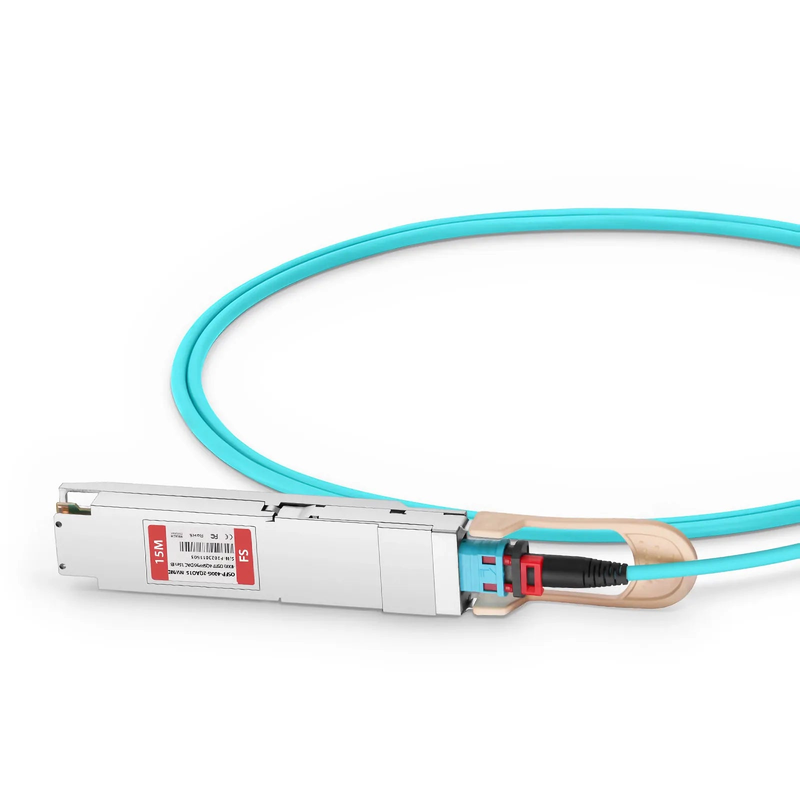 15m (49ft) NVIDIA/Mellanox MFA7U10-H015 Compatible 400G OSFP 8 x 50G PAM4 Finned Top to 2 x 200G QSFP56 4 x 50G PAM4 InfiniBand HDR Active Optical Breakout Cable for Quantum-2 Switches and ConnectX-6 HCA