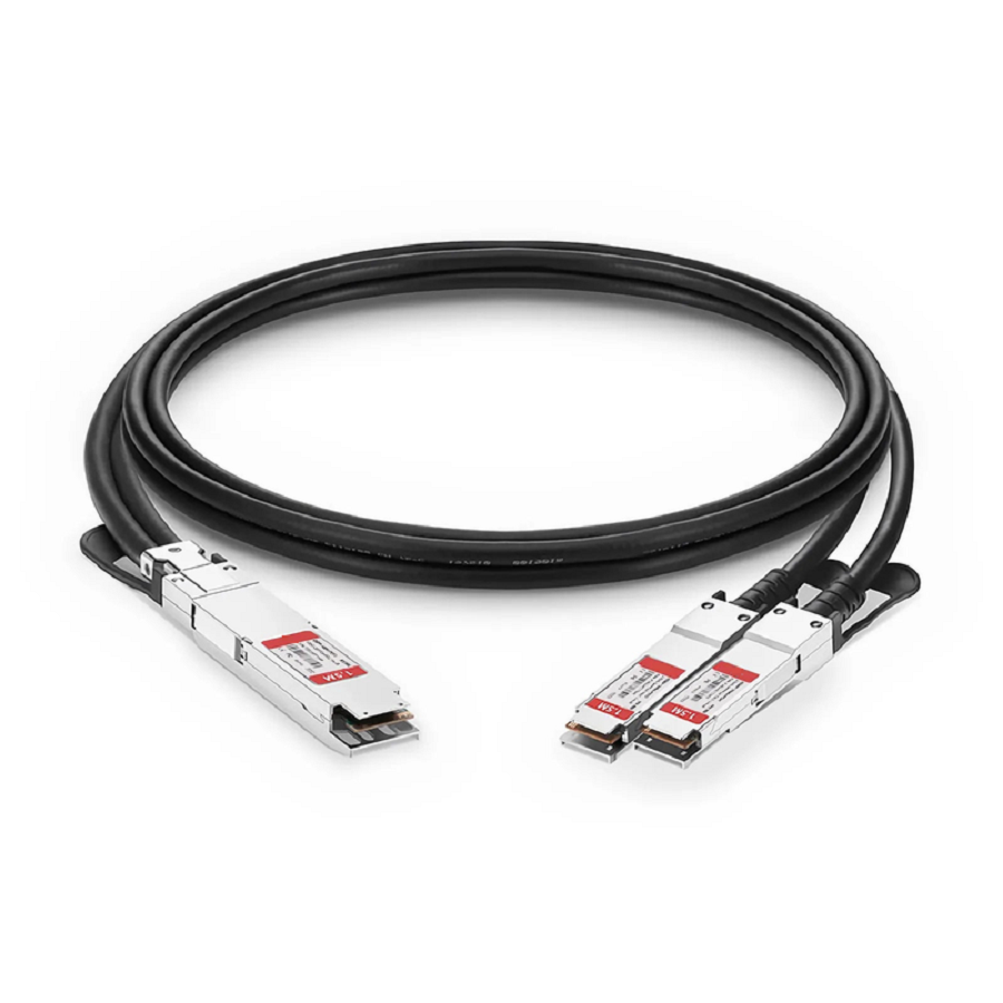 1m (3ft) NVIDIA/Mellanox MCP7Y60-H001 Compatible 400G OSFP 8 x 50G PAM4 Finned Top to 2 x 200G QSFP56 4 x 50G PAM4 InfiniBand HDR Passive Direct Attach Copper Breakout Cable for Quantum-2 Switches and ConnectX-6 HCA