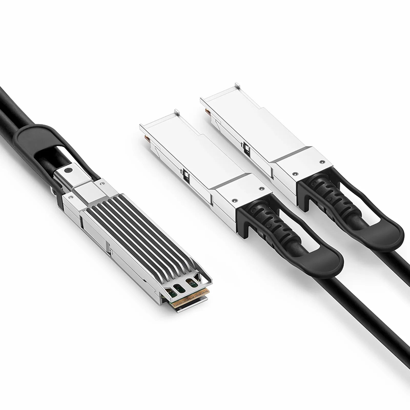 2m (7ft) NVIDIA/Mellanox MCP7Y10-N002 Compatible 800G OSFP 8 x 100G PAM4 Finned Top to 2 x 400G QSFP112 4 x 100G PAM4 InfiniBand NDR Passive Direct Attach Copper Breakout Cable for Quantum-2 Switches and ConnectX-7 HCA