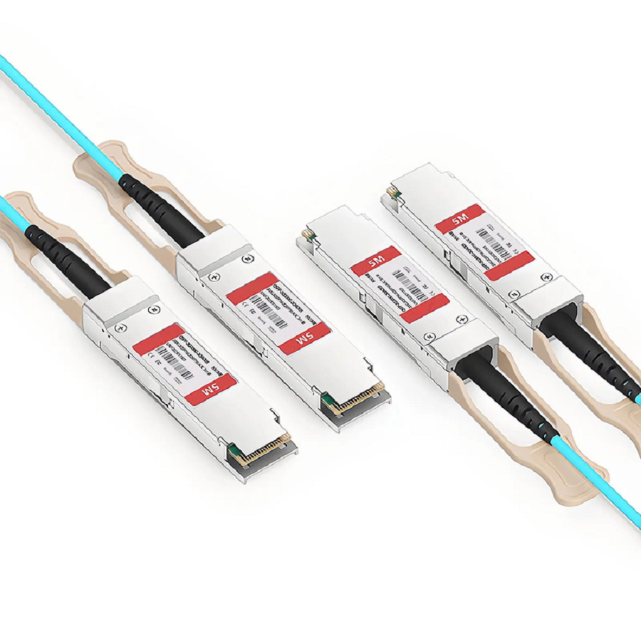 5m (16ft) NVIDIA/Mellanox MFS1S90-H003E Compatible 2 x 200G QSFP56 4 x 50G PAM4 to 2 x 200G QSFP56 4 x 50G PAM4 InfiniBand HDR Active Optical Breakout Cable for Quantum Switches