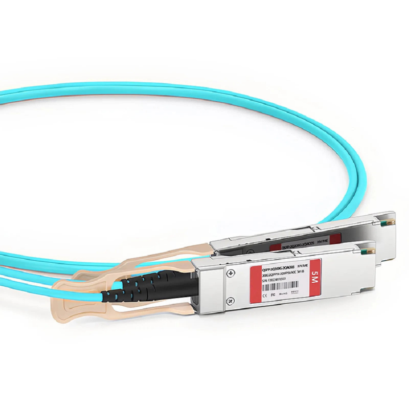 15m (49ft) NVIDIA/Mellanox MFS1S90-H003E Compatible 2 x 200G QSFP56 4 x 50G PAM4 to 2 x 200G QSFP56 4 x 50G PAM4 InfiniBand HDR Active Optical Breakout Cable for Quantum Switches