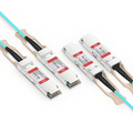 30m (98ft) NVIDIA/Mellanox MFS1S90-H003E Compatible 2 x 200G QSFP56 4 x 50G PAM4 to 2 x 200G QSFP56 4 x 50G PAM4 InfiniBand HDR Active Optical Breakout Cable for Quantum Switches