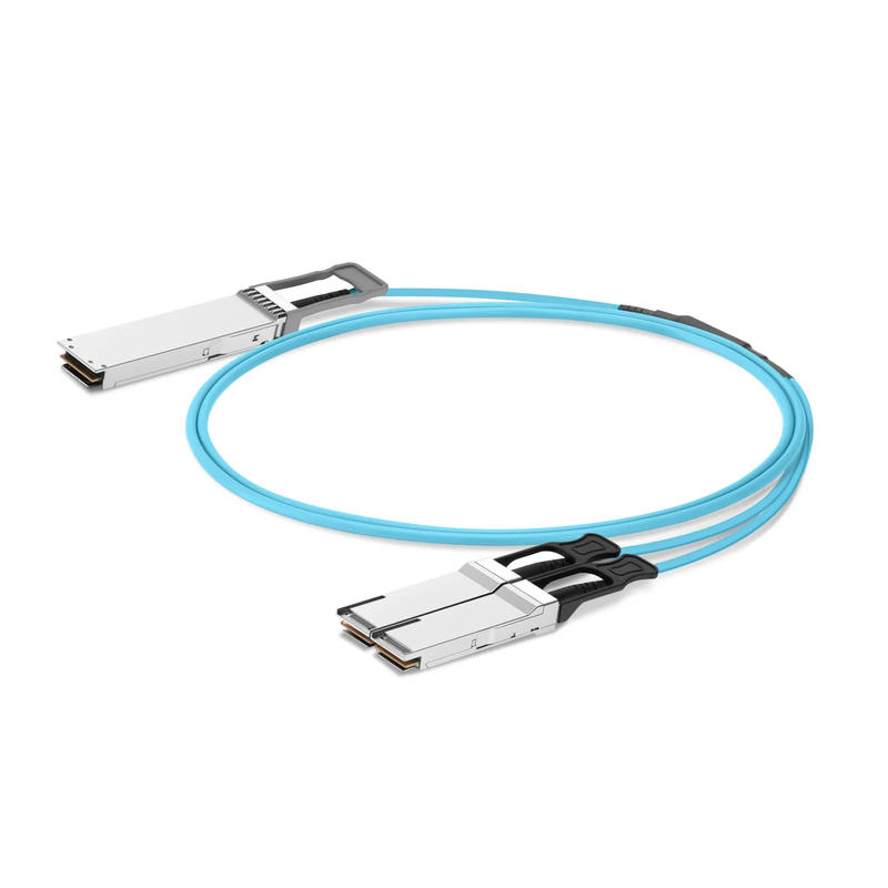3m (10ft) NVIDIA/Mellanox MFA7U10-H003-FLT Compatible 400G OSFP 8 x 50G PAM4 Flat Top to 2 x 200G QSFP56 4 x 50G PAM4 InfiniBand HDR Active Optical Breakout Cable for Quantum Switches and ConnectX-7 HCA