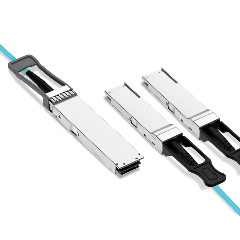 20m (66ft) NVIDIA/Mellanox MFA7U10-H020-FLT Compatible 400G OSFP 8 x 50G PAM4 Flat Top to 2 x 200G QSFP56 4 x 50G PAM4 InfiniBand HDR Active Optical Breakout Cable for Quantum Switches and ConnectX-7 HCA