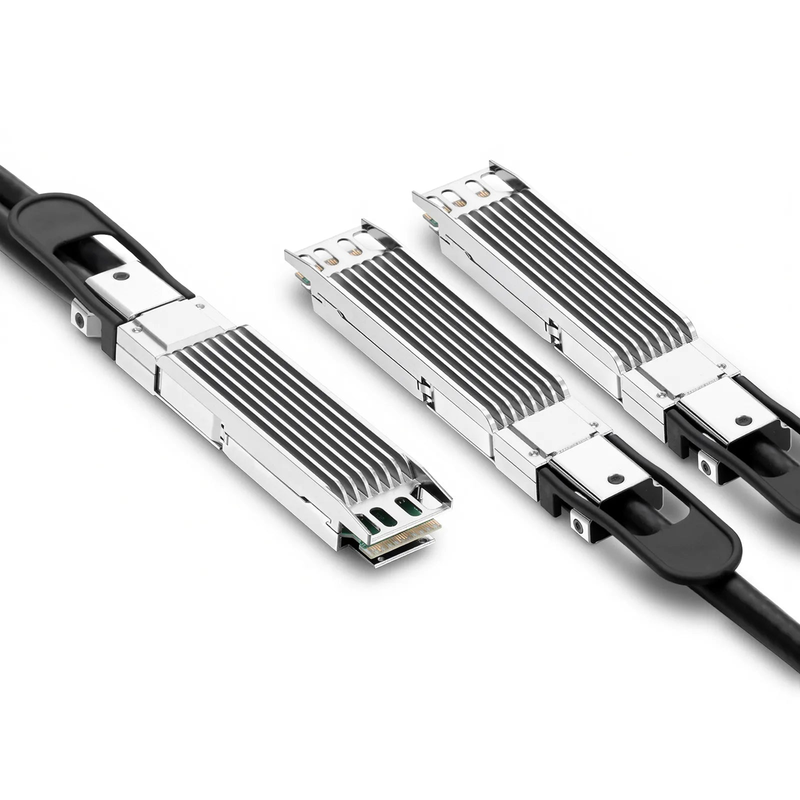 2.5m (8ft) NVIDIA/Mellanox MCP7Y00-N02A Compatible 800G OSFP 8 x 100G PAM4 Finned Top to 2 x 400G OSFP 4 x 100G PAM4 Finned Top InfiniBand NDR Passive Direct Attach Copper Breakout Cable for Quantum-2 Switches