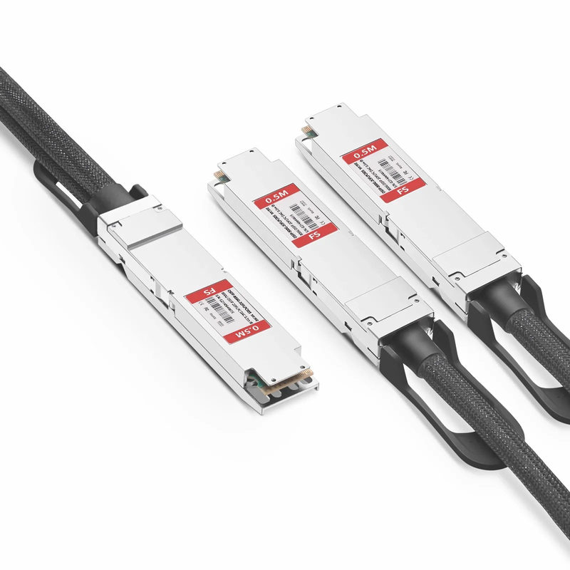 0.5m (2ft) NVIDIA/Mellanox Compatible 800G OSFP 8 x 100G PAM4 Finned Top to 2 x 400G OSFP 4 x 100G PAM4 Flat Top InfiniBand NDR Passive Direct Attach Copper Breakout Cable for Quantum-2 Switches and ConnectX-7 HCA