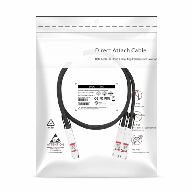 3m (10ft) NVIDIA/Mellanox MCP7Y00-N003 Compatible 800G OSFP 8 x 100G PAM4 Finned Top to 2 x 400G OSFP 4 x 100G PAM4 Flat Top InfiniBand NDR Passive Direct Attach Copper Breakout Cable for Quantum-2 Switches and ConnectX-7 HCA