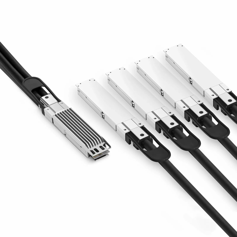 2m (7ft) NVIDIA/Mellanox MCP7Y50-N002 Compatible 800G OSFP 8 x 100G PAM4 Finned Top to 4 x 200G OSFP 2 x 100G PAM4 Flat Top InfiniBand NDR Passive Direct Attach Copper Breakout Cable for Quantum-2 Switches and ConnectX-7 HCA