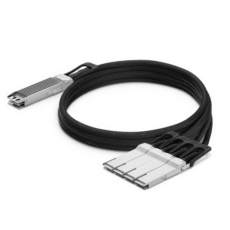 2m (7ft) NVIDIA/Mellanox MCA7J75-N002 Compatible 800G Twin-port OSFP 8 x 100G PAM4 Finned Top to 4 x 200G QSFP112 2 x 100G PAM4 InfiniBand NDR Active Direct Attach Copper Breakout Cable for Quantum-2 Switches and ConnectX-7 HCA