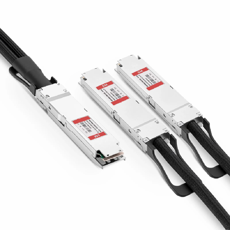 5m (16ft) NVIDIA/Mellanox Compatible 800G Twin-port OSFP 8 x 100G PAM4 Finned Top to 2 x 400G QSFP112 4 x 100G PAM4 InfiniBand NDR Active Electrical Breakout Cable for Quantum-2 Switches and ConnectX-7 HCA