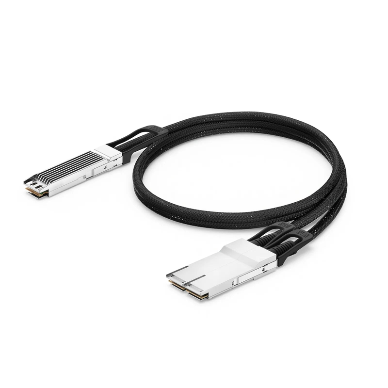1m (3ft) NVIDIA/Mellanox Compatible 800G Twin-port OSFP 8 x 100G PAM4 Finned Top to 2 x 400G QSFP112 4 x 100G PAM4 InfiniBand NDR Active Electrical Breakout Cable for Quantum-2 Switches and ConnectX-7 HCA