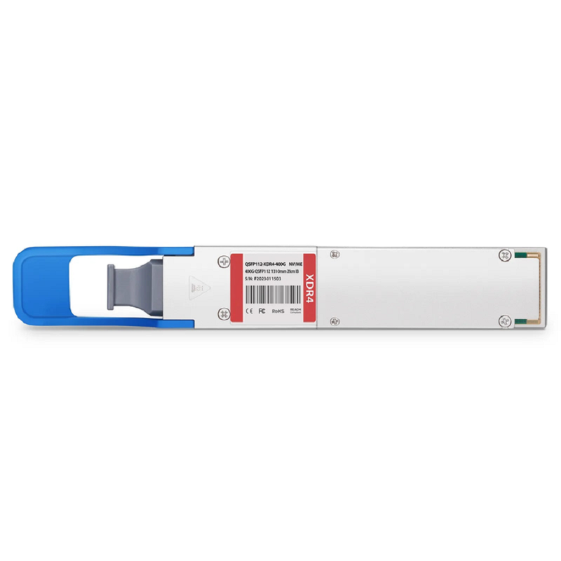 Broadcom Compatible 400GBASE-DR4 QSFP112 4 x 100G PAM4 1310nm 500m DOM MPO-12/APC SMF Optical Transceiver Module, Breakout to 4 x 100G-DR