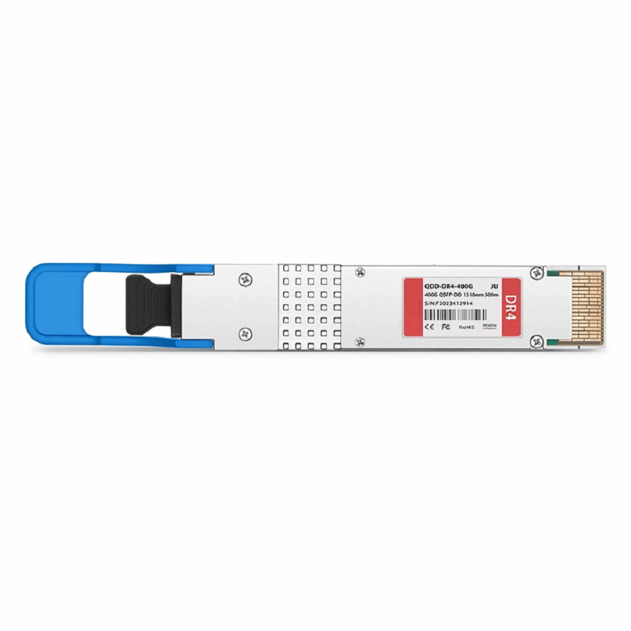 Juniper Networks QDD-400G-DR4 Compatible 400GBASE-DR4 QSFP-DD 8 x 50G PAM4 1310nm 500m DOM MPO-12/APC SMF Optical Transceiver Module, Breakout to 4 x 100G-DR