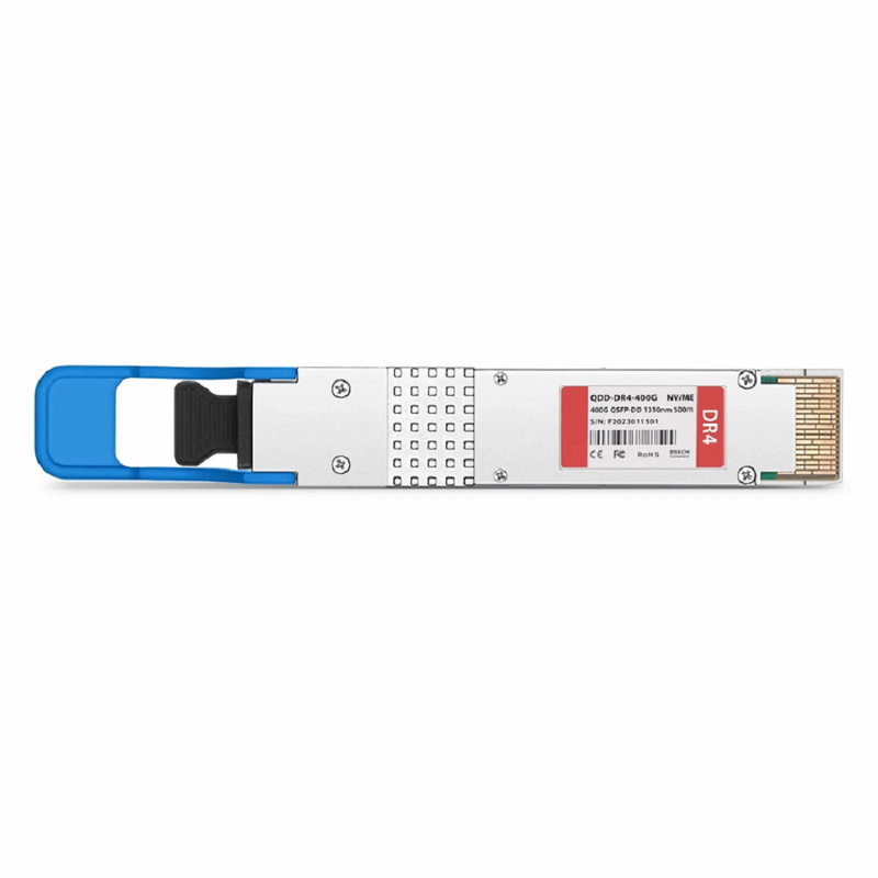 Cisco QDD-400G-DR4-S Compatible 400GBASE-DR4 QSFP-DD 8 x 50G PAM4 1310nm 500m DOM MPO-12/APC SMF Optical Transceiver Module, Breakout to 4 x 100G-DR