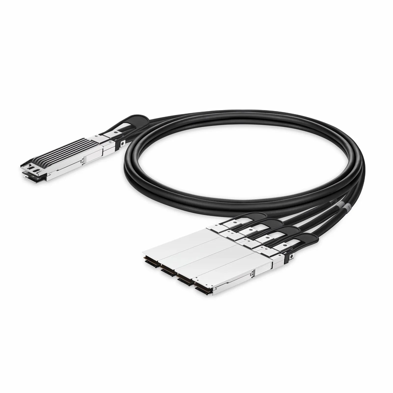 1m (3ft) NVIDIA/Mellanox MCP7Y50-N001 Compatible 800G OSFP 8 x 100G PAM4 Finned Top to 4 x 200G OSFP 2 x 100G PAM4 Flat Top Ethernet Passive Direct Attach Copper Breakout Cable