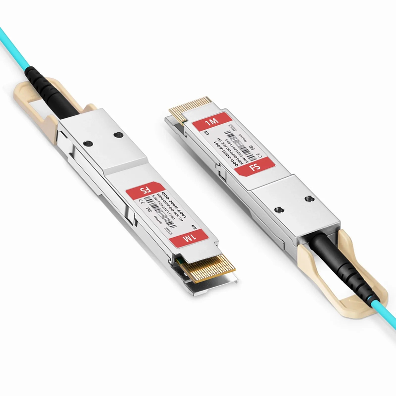 1m (3ft) Generic Compatible 200G QSFP-DD 8 x 25G NRZ Active Optical Cable