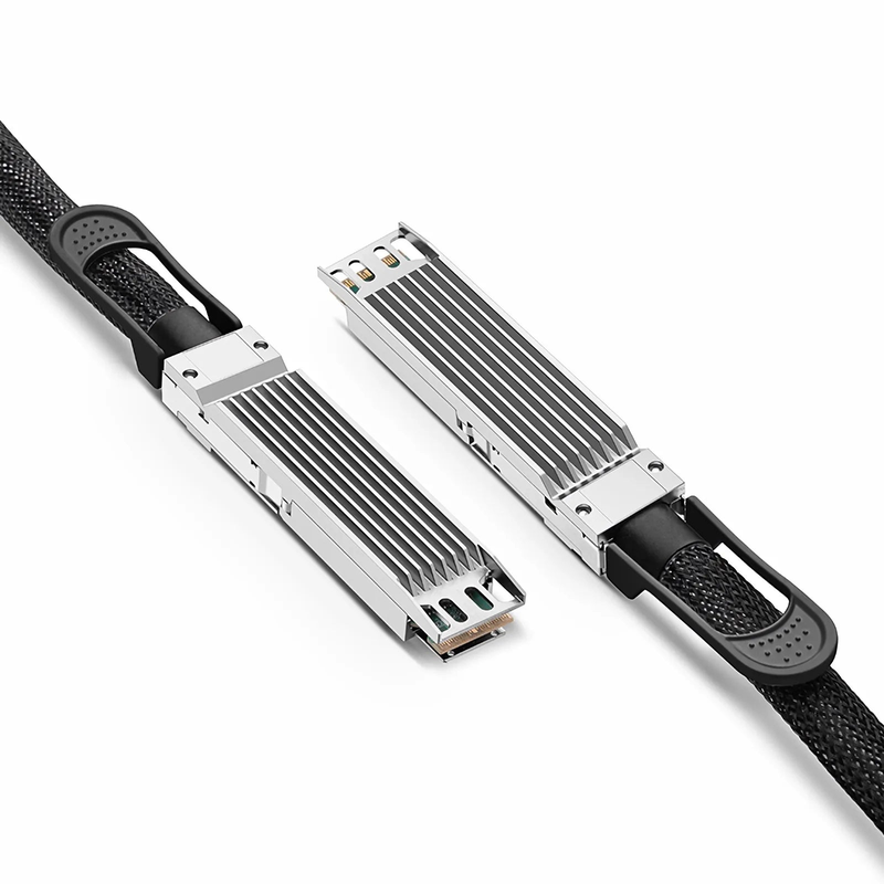 1m (3ft) NVIDIA/Mellanox MCP4Y10-N001 Compatible 800G OSFP 8 x 100G PAM4 Finned Top Ethernet Passive Direct Attach Copper Twinax Cable