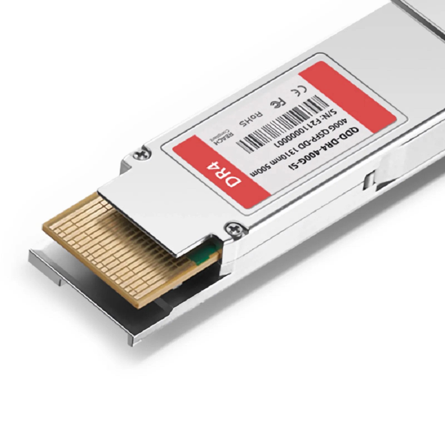 Cisco QDD-400G-DR4-S Compatible 400GBASE-DR4 QSFP-DD 8 x 50G PAM4 1310nm 500m DOM MPO-12/APC SMF SiPh-Based Optical Transceiver Module, Breakout to 4 x 100G-DR