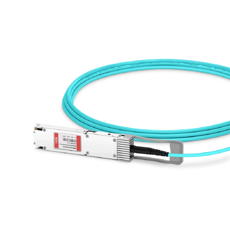 15m (49ft) Cisco Compatible 400G OSFP 8 x 50G PAM4 Flat Top to 400G QSFP-DD 8 x 50G PAM4 Active Optical Cable