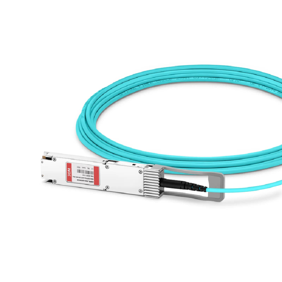 30m (98ft) Cisco Compatible 400G OSFP 8 x 50G PAM4 Flat Top to 400G QSFP-DD 8 x 50G PAM4 Active Optical Cable